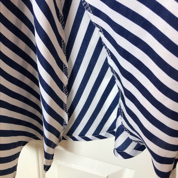 Striped Open Back Tank with Thin Straps - Picture 7 of 9